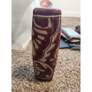 Talavera Square Vase Handmade Home Decor‎ Mexican Pottery Indoor Outdoor 9.25"